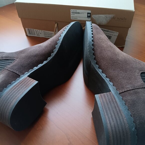 Gentle Souls by Kenneth Cole Chocolate Suede Boots - Picture 7 of 10